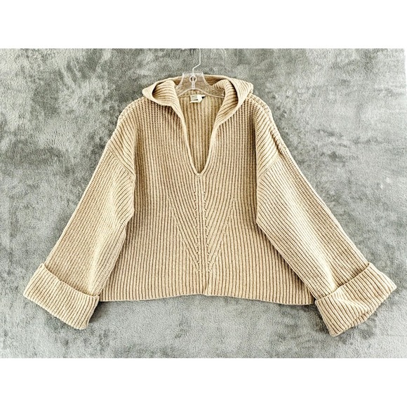 Giada Forte Wool English Knit‎ Sweater with Hood Avorio...